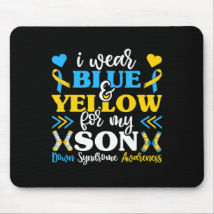 Ich trage Blau und Gelb für meinen Sohn Mama Vater Mousepad