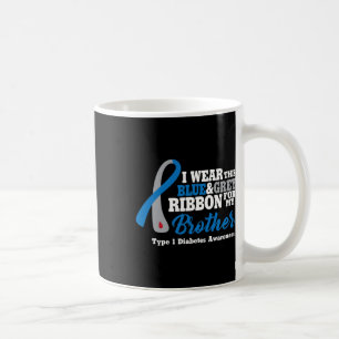 Ich trage Blau und Grau für meinen Bruder Diabetes Kaffeetasse