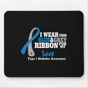 Ich trage blau und grau für meinen Sohn Diabetes A Mousepad