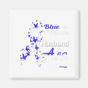 Ich trage Blau Weiß für meinen Mann - als Bewussts Magnet