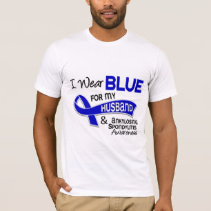 Ich trage blauen Ehemann 42 Ankylosing Spondylitis T-Shirt