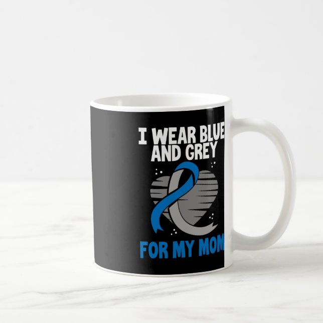Ich trage Blauer und Grau für meine Mama Diabetes  Kaffeetasse (Rechts)