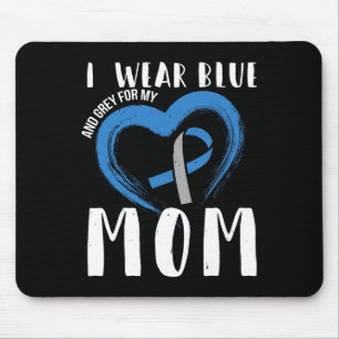 Ich trage Blauer und Grau für meine Mama Diabetes Mousepad