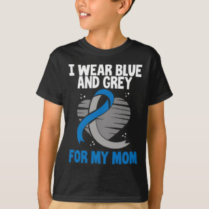 Ich trage Blauer und Grau für meine Mama Diabetes  T-Shirt