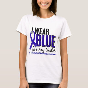 Ich trage blaues Schwester-rheumatoide Arthritis T-Shirt