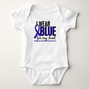 Ich trage blaues Tante rheumatoide Arthritis RA Baby Strampler