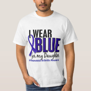 Ich trage blaues Tochter-rheumatoide Arthritis RA T-Shirt