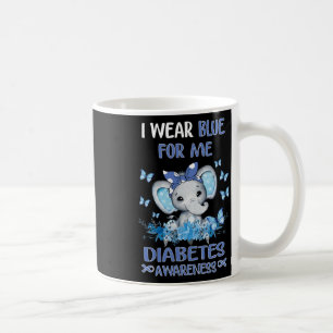 Ich trage Blue for me Diabetes Awareness Elephant Kaffeetasse