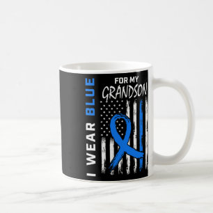 Ich trage Blue für Grandson Diabetes Awareness Fla Kaffeetasse