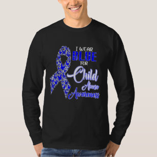 Ich trage Blue für Kindesmissbrauch Awareness Blue T-Shirt