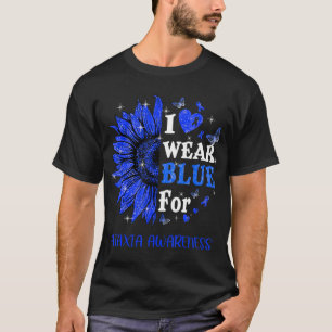 Ich trage Blue Twinkle Herz Sonnenblume Ataxien Aw T-Shirt