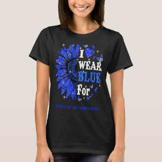Ich trage Blue Twinkle Herz Sonnenblume Ataxien Aw T-Shirt