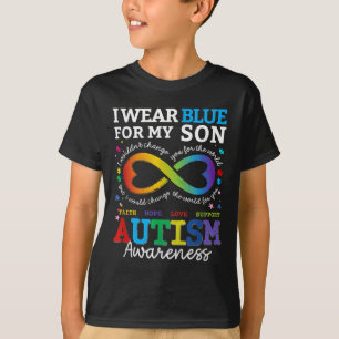 Ich trage Blues für meinen Sohn Autismus Bewusstse T-Shirt