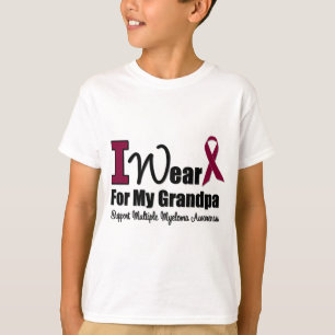 Ich trage Burgund-Band für meinen Großvater T-Shirt