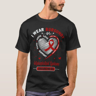 Ich trage Burgund für ANTIPHOSPHOLIPID SYNDROM T-Shirt
