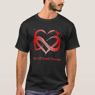 Ich trage Burgund für das Sichelzellenanämie-Bewus T-Shirt