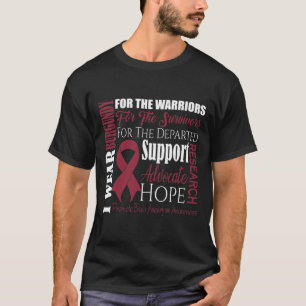 Ich trage Burgund für Gehirnaneurysma Awareness Su T-Shirt