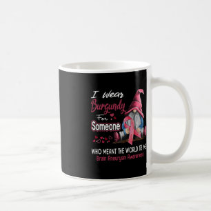 Ich trage Burgund für Gehirnaneurysma-Bewusstsein Kaffeetasse