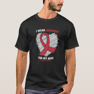 Ich trage Burgund für meine Ehefrau, die sich um d T-Shirt