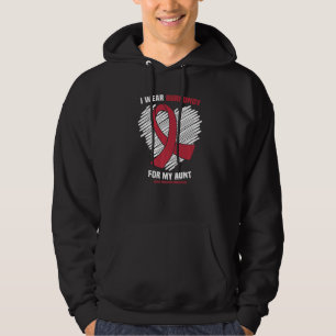 Ich trage Burgund für meine Tante Hirnaneurysma Aw Hoodie