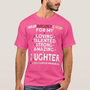 Ich trage Burgund und Elfenbein für meine Tochter T-Shirt
