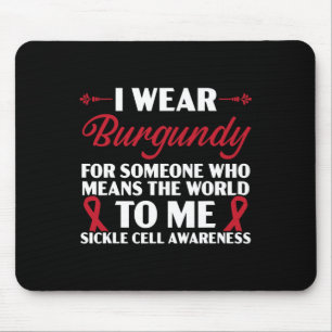 Ich trage Burgundrot für jemanden, der mir die Wel Mousepad