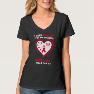 Ich trage Burgundy für mein Bruderkrankenzellägen T-Shirt