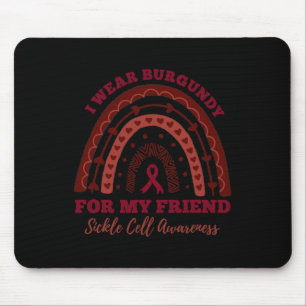 Ich trage Burgundy für meine Freundin Rainbow-Sick Mousepad