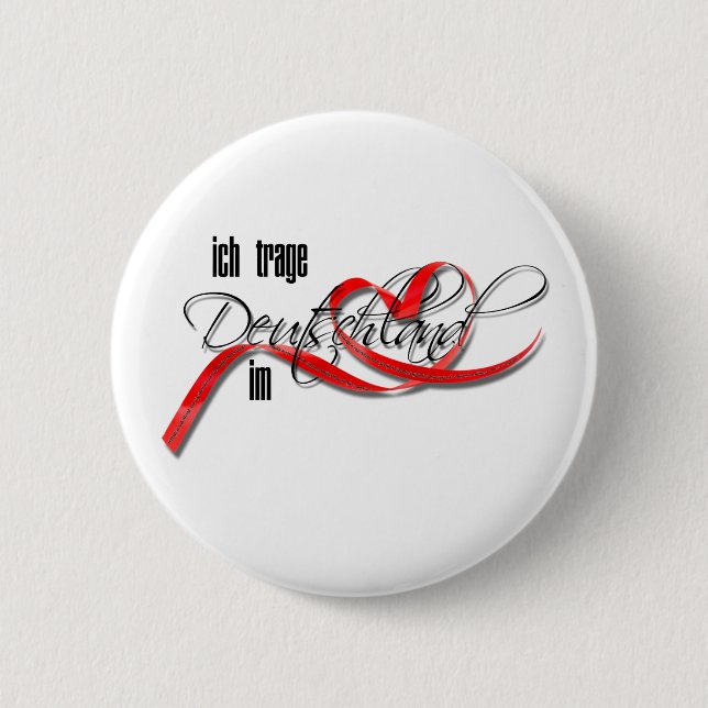 Ich trage Deutschland im Herzen Button (Vorderseite)