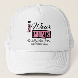 Ich trage die rosa Brustkrebs-Zwillings-Schwester Truckerkappe