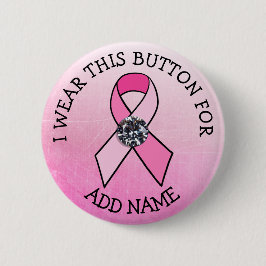 Ich trage dies für den rosa Brustkrebs-Knopf Button