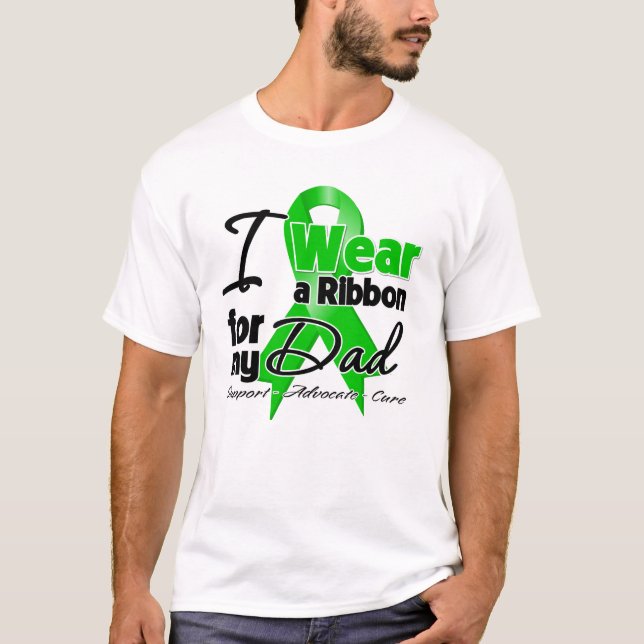 Ich trage ein grünes Band für meinen Vati T-Shirt (Vorderseite)