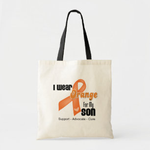 Ich trage ein Orangenband für meinen Sohn Tragetasche