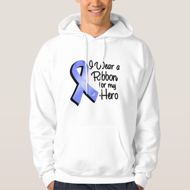 Ich trage ein Periwinkelband für meinen Helden Hoodie (Vorderseite)