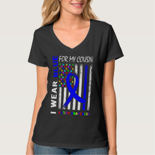 Ich trage eine blaue Schleife für meinen Cousin Au T-Shirt