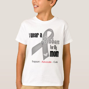 Ich trage eine graue Schleife für meine Mama T-Shirt