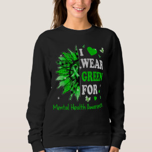 Ich trage eine grüne Ribbon-Sonnenblume, die psych Sweatshirt