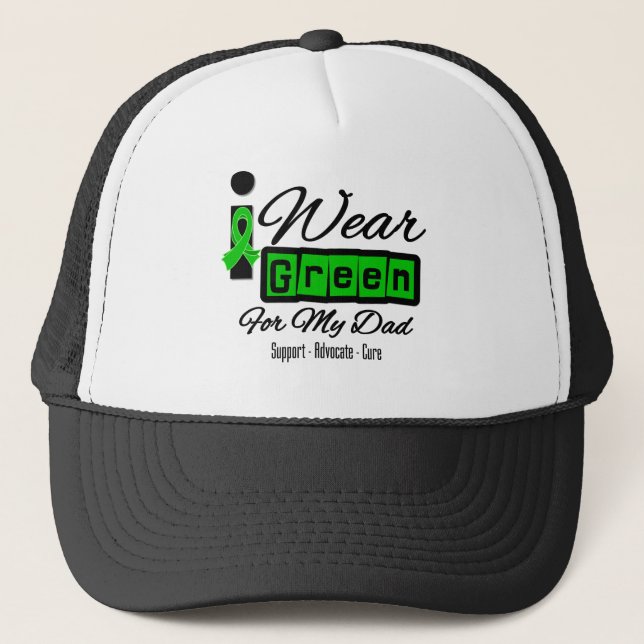 Ich trage eine grüne Schleife (Retro) - Vater Truckerkappe (Vorderseite)