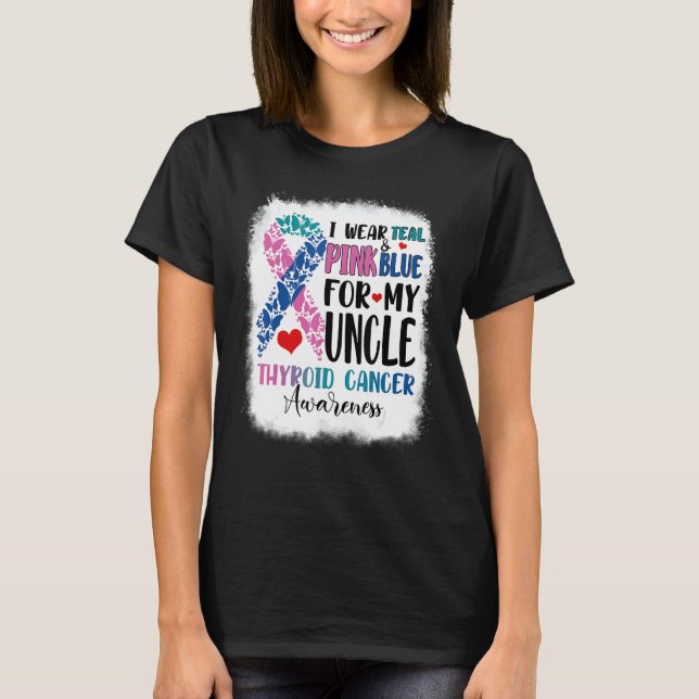 Ich trage einen Aquamarinen rosa blauen Onkel Schi T-Shirt (Vorderseite)