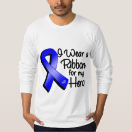 Ich trage einen blauen Band für meinen Helden T-Shirt
