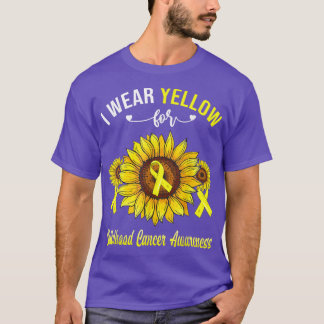 Ich trage Gelb für das Kinderkrebsbewusstsein Sunf T-Shirt