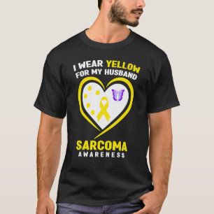 Ich trage Gelb für mein Ehemännchen Sarcoma Bewuss T-Shirt