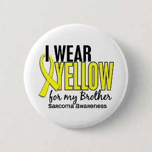 Ich trage Gelb für mein Sarkom des Bruder-10 Button