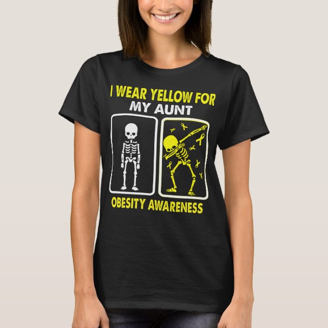 Ich trage Gelb für mein Tante-BEWUSSTSEIN T-Shirt (Vorderseite)
