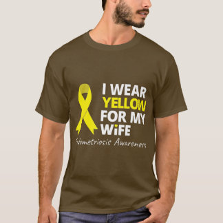 Ich trage Gelb für meine Ehefrau Endometriose T-Shirt