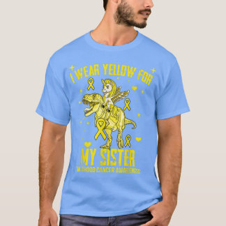 Ich trage Gelb für meine Schwester, Kinder-Krebs-A T-Shirt