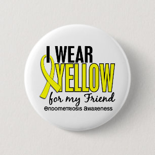 Ich trage Gelb für meinen Freund10 Endometriosis Button