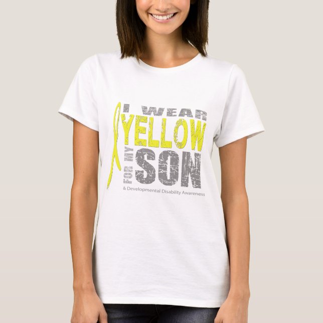 Ich trage Gelb für meinen Sohn T-Shirt (Vorderseite)