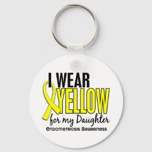 Ich trage Gelb für meinen Tochter10 Endometriosis Schlüsselanhänger