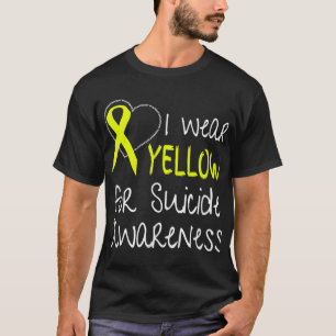 Ich trage Gelb für Selbstmordbewusstsein T-Shirt
